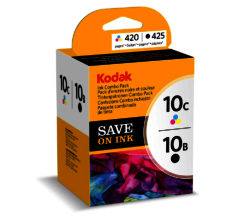 KODAK 10C Tri-colour & 10B Black Ink Cartridge - Twin Pack